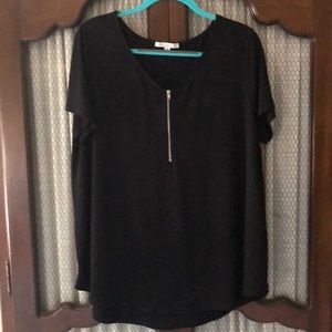 Green Envelope Black Zipper front top 2XL
